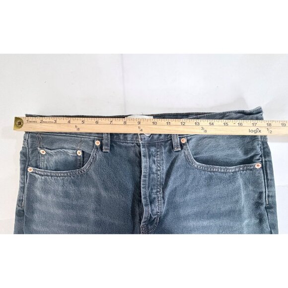 We The Free Jeans Womens Size 31 High-Rise Straight Button Fly‎ Blue Denim - Picture 7 of 11